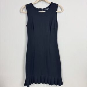 Pandora’s Box Black Sleeveless Dress Pleated Hem M